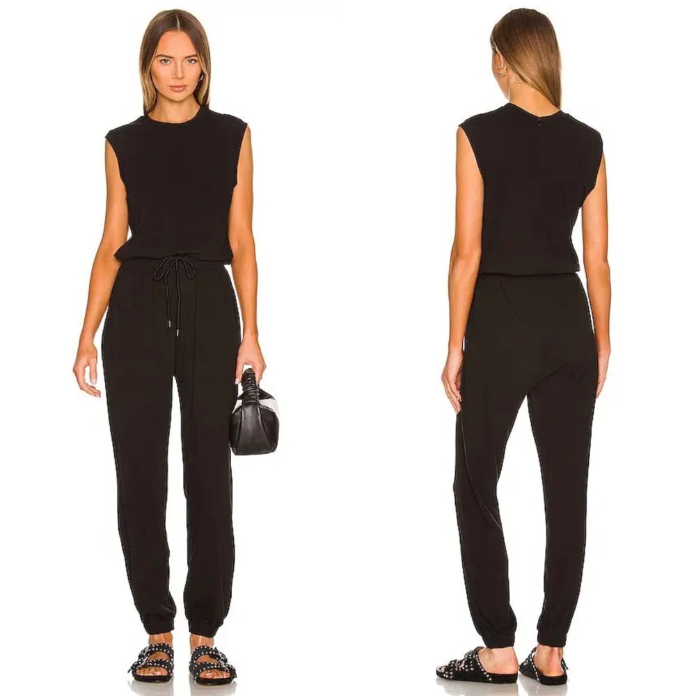 ATM Anthony Thomas Melillo High Torsion Sleeveless Jumpsuit Black XS AW3205-OAO